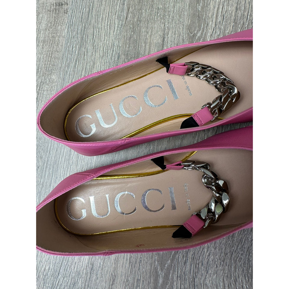 Gucci Sandales en cuir Rose 36.5