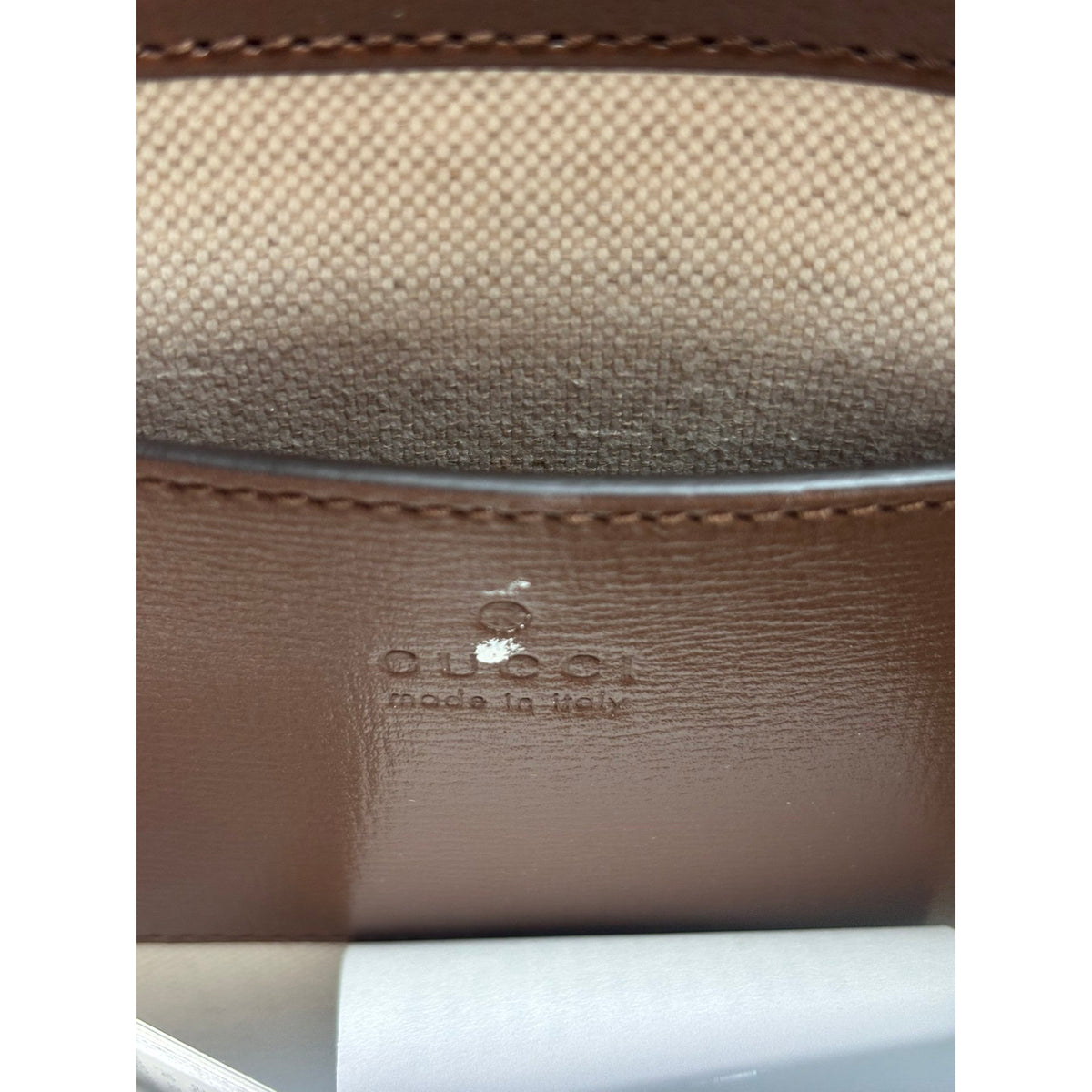 Gucci Sac bandoulière en cuir Marron Largeur 16 cm, Hauteur 20 cm, Profondeur 7 cm