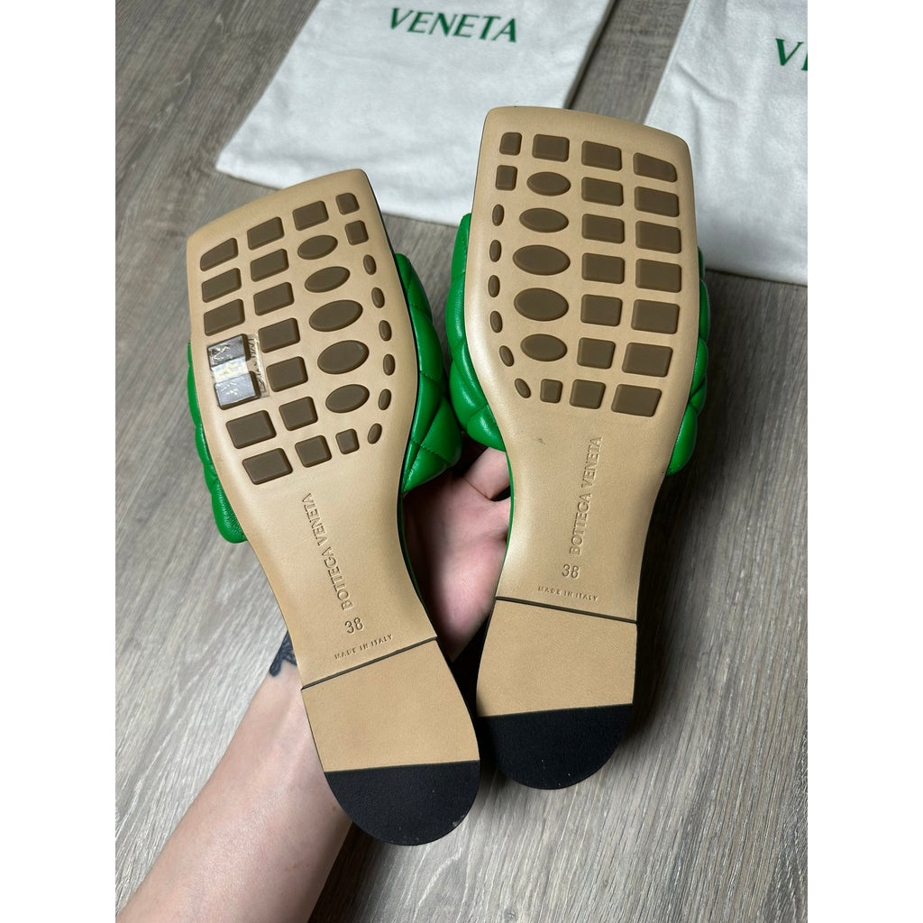 Bottega Veneta Sandales en cuir Bloc Vert 37