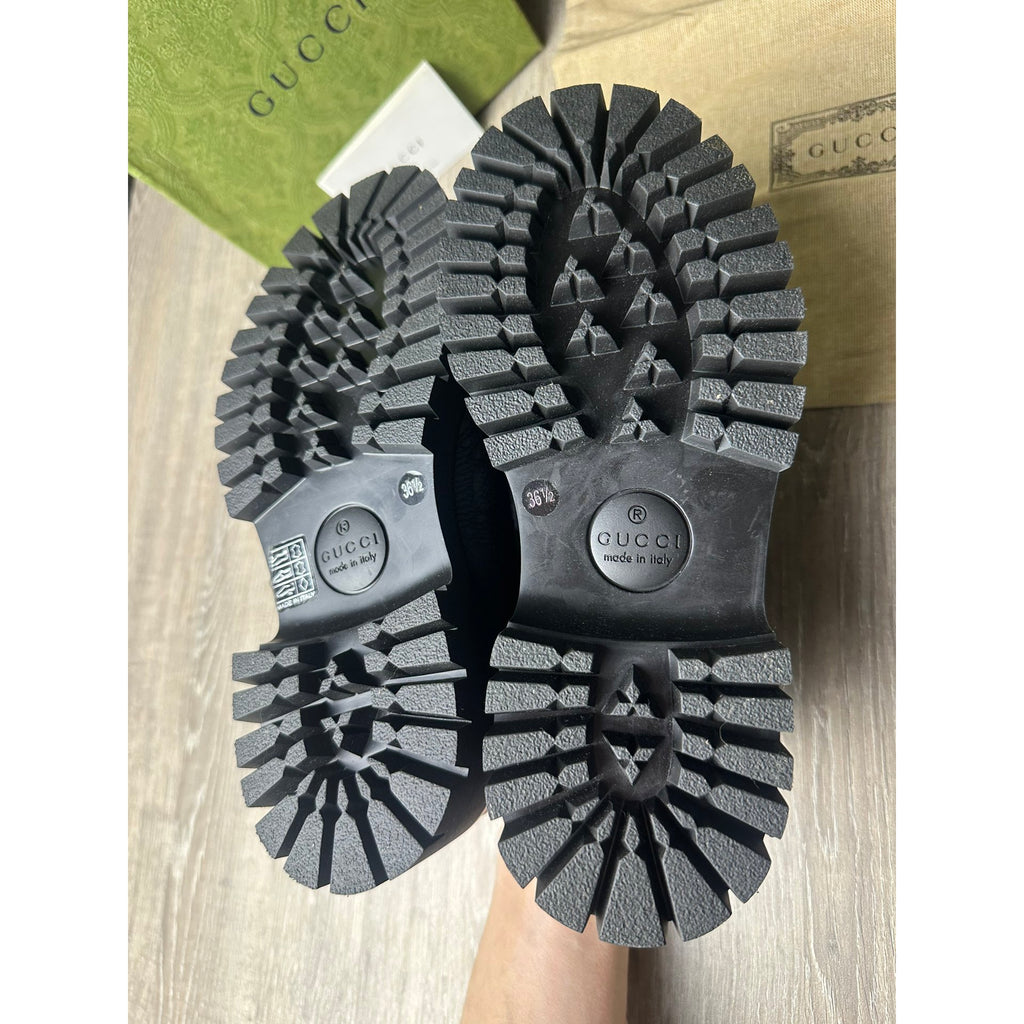 Gucci Mocassins en cuir Jordaan Noir 36.5
