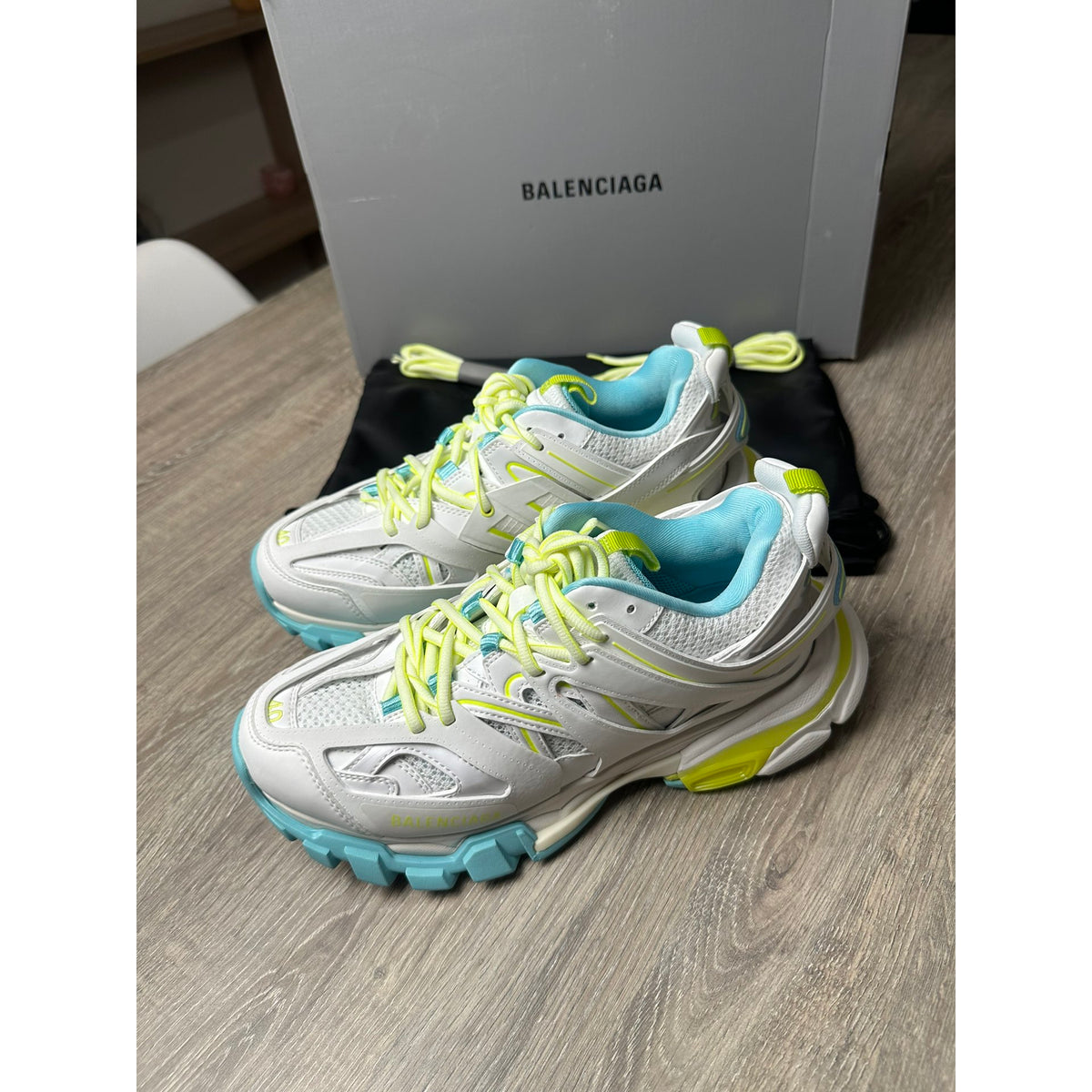 Balenciaga Baskets en cuir Track Blanc 40