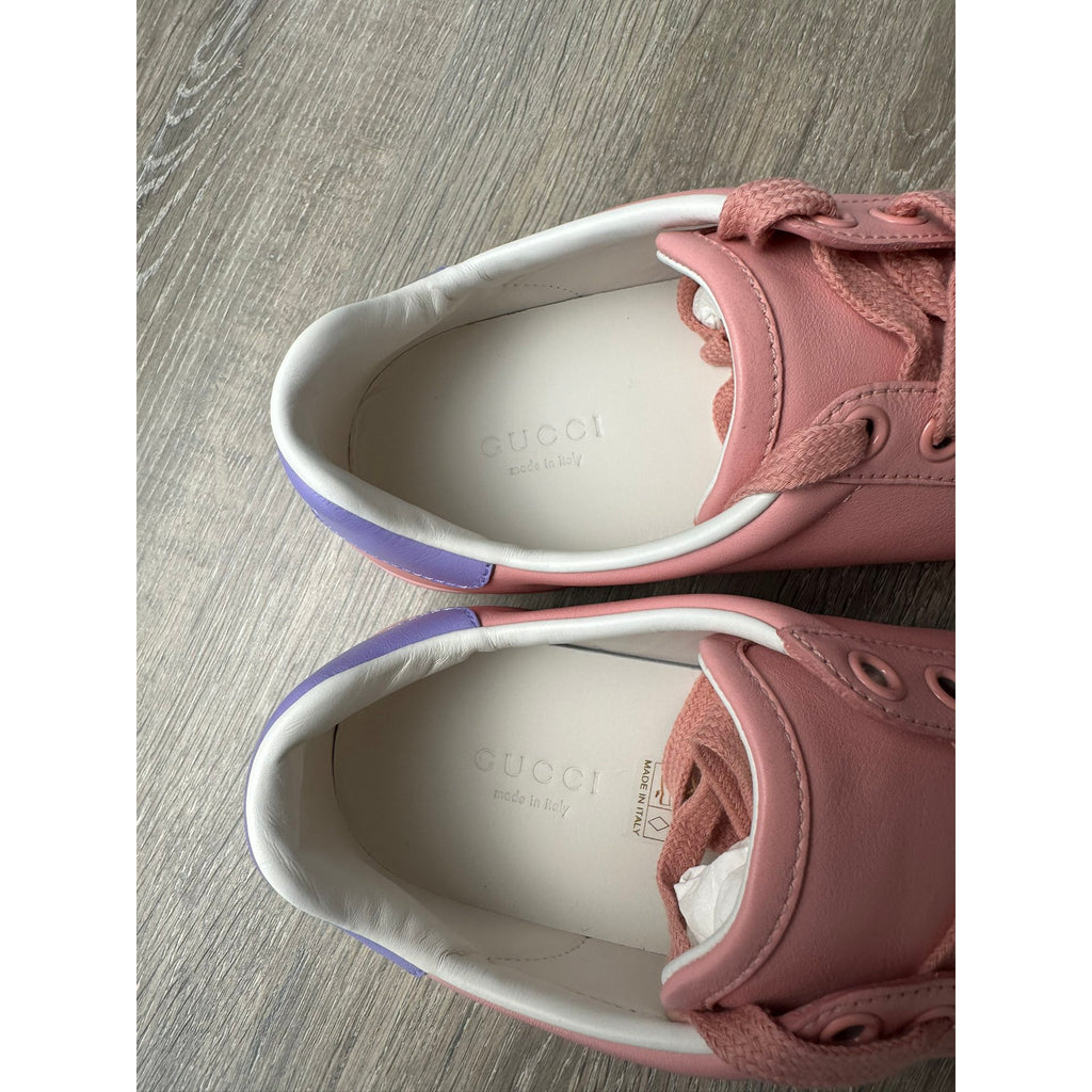 Gucci Baskets en cuir Rose 35.5