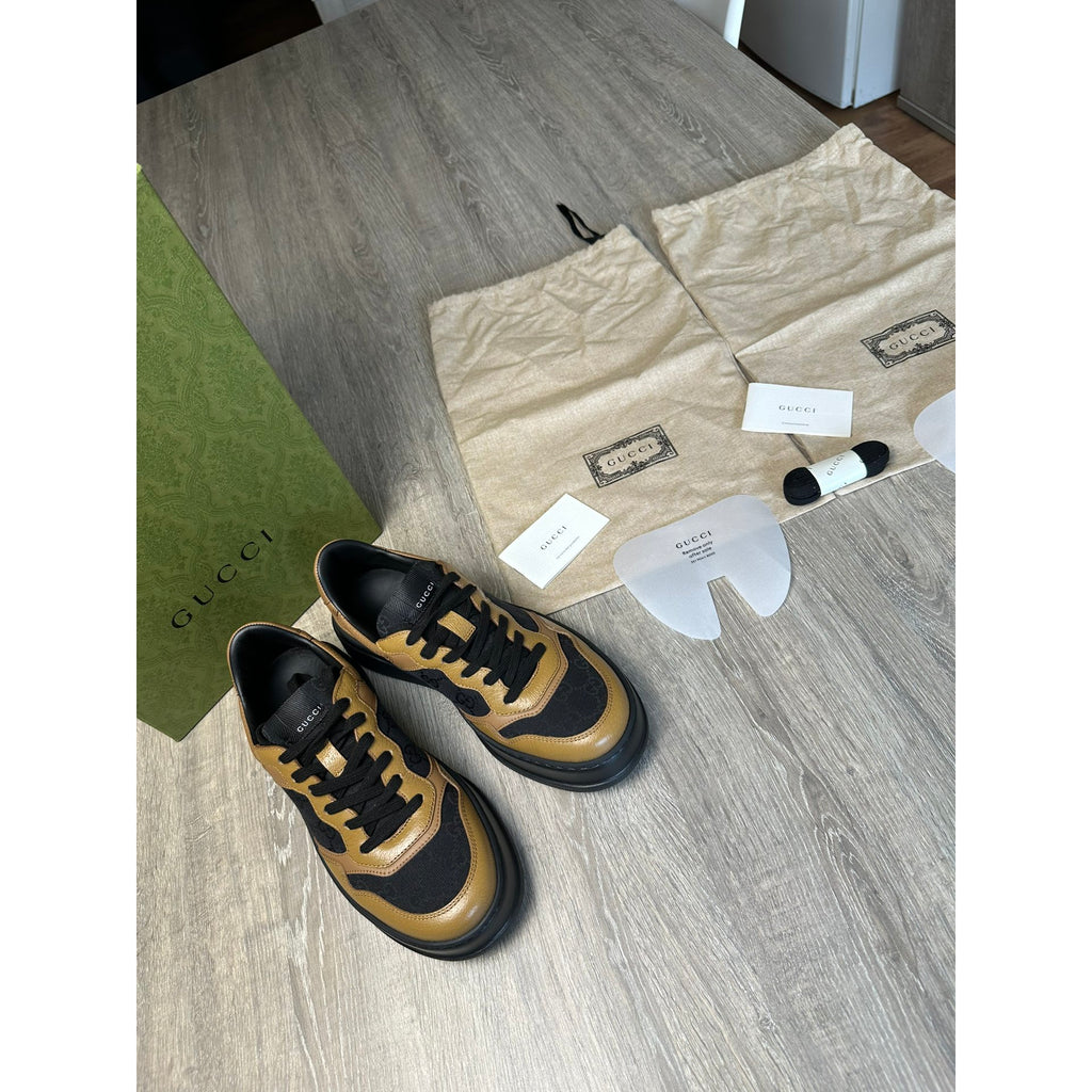 Gucci Baskets en cuir Marron 6.5