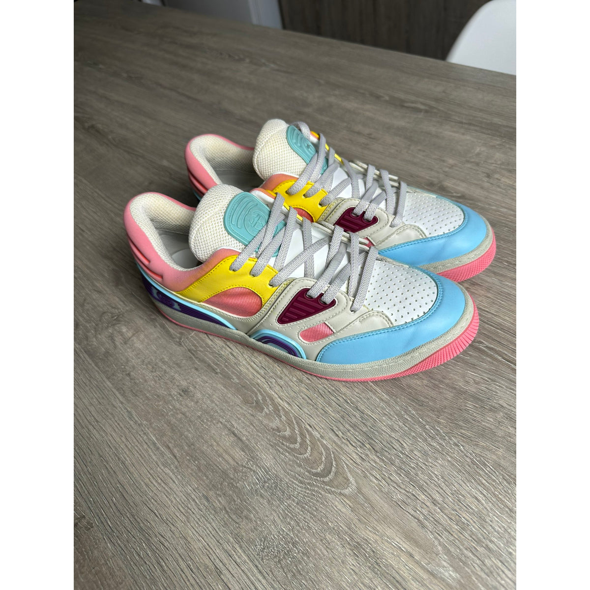 Gucci Baskets en cuir Screener Bleu 39.5