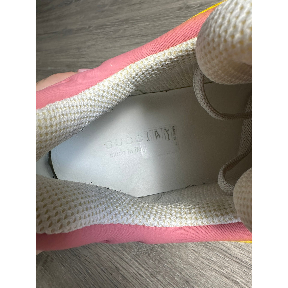 Gucci Baskets en cuir Screener Rose 39.5