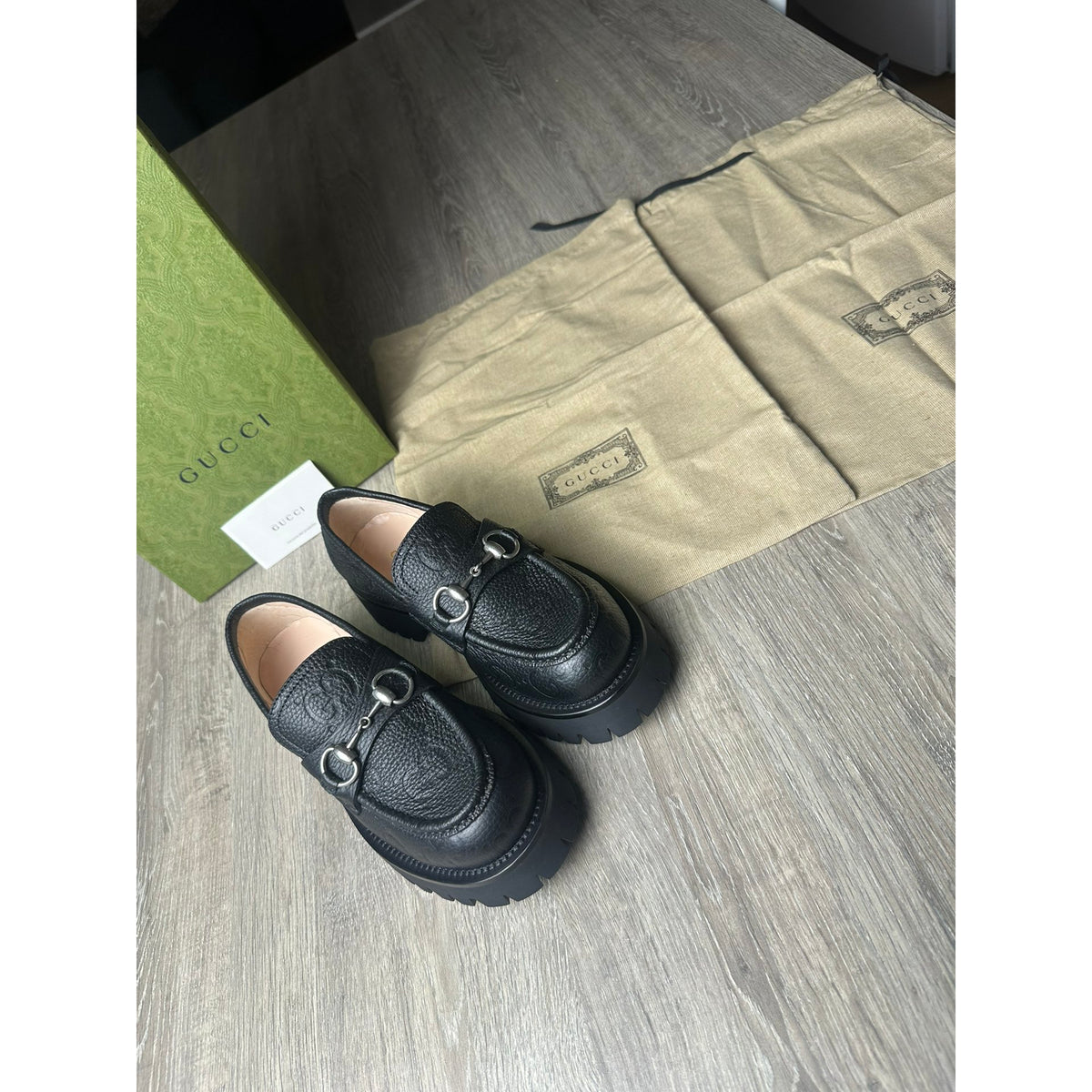Gucci Mocassins en cuir Jordaan Noir 36.5