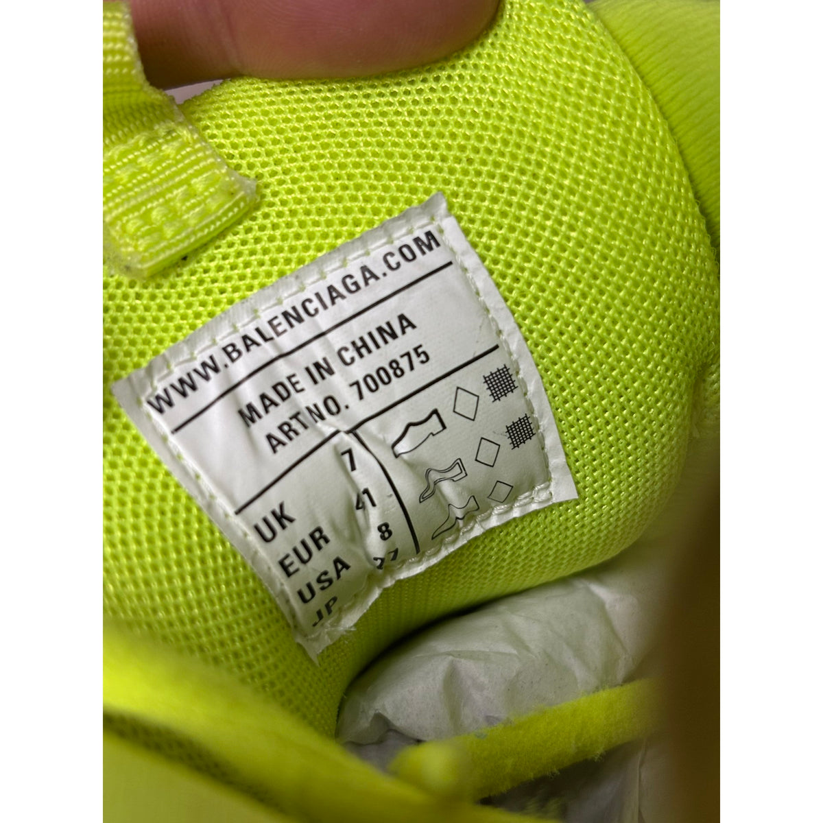 Balenciaga Baskets en cuir Track Jaune 41