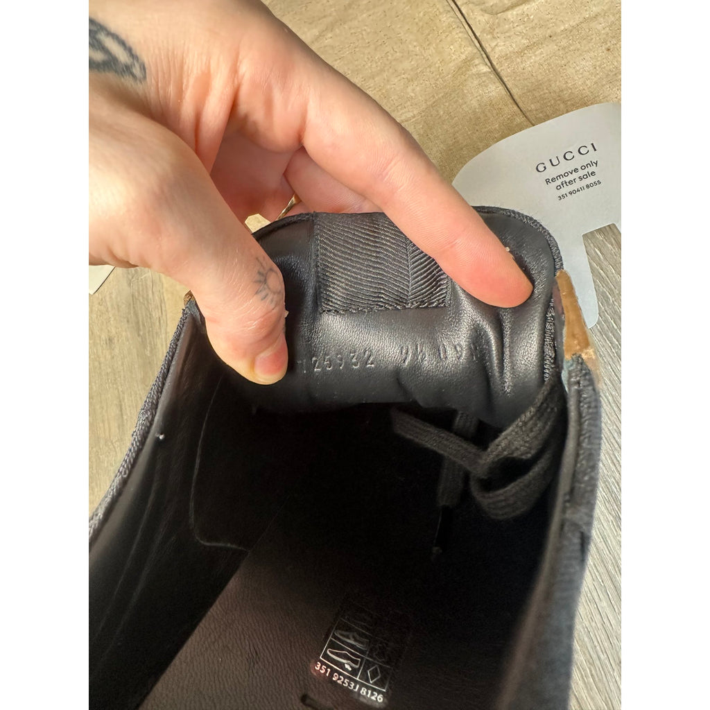 Gucci Baskets en cuir Rhyton Marron 9.5