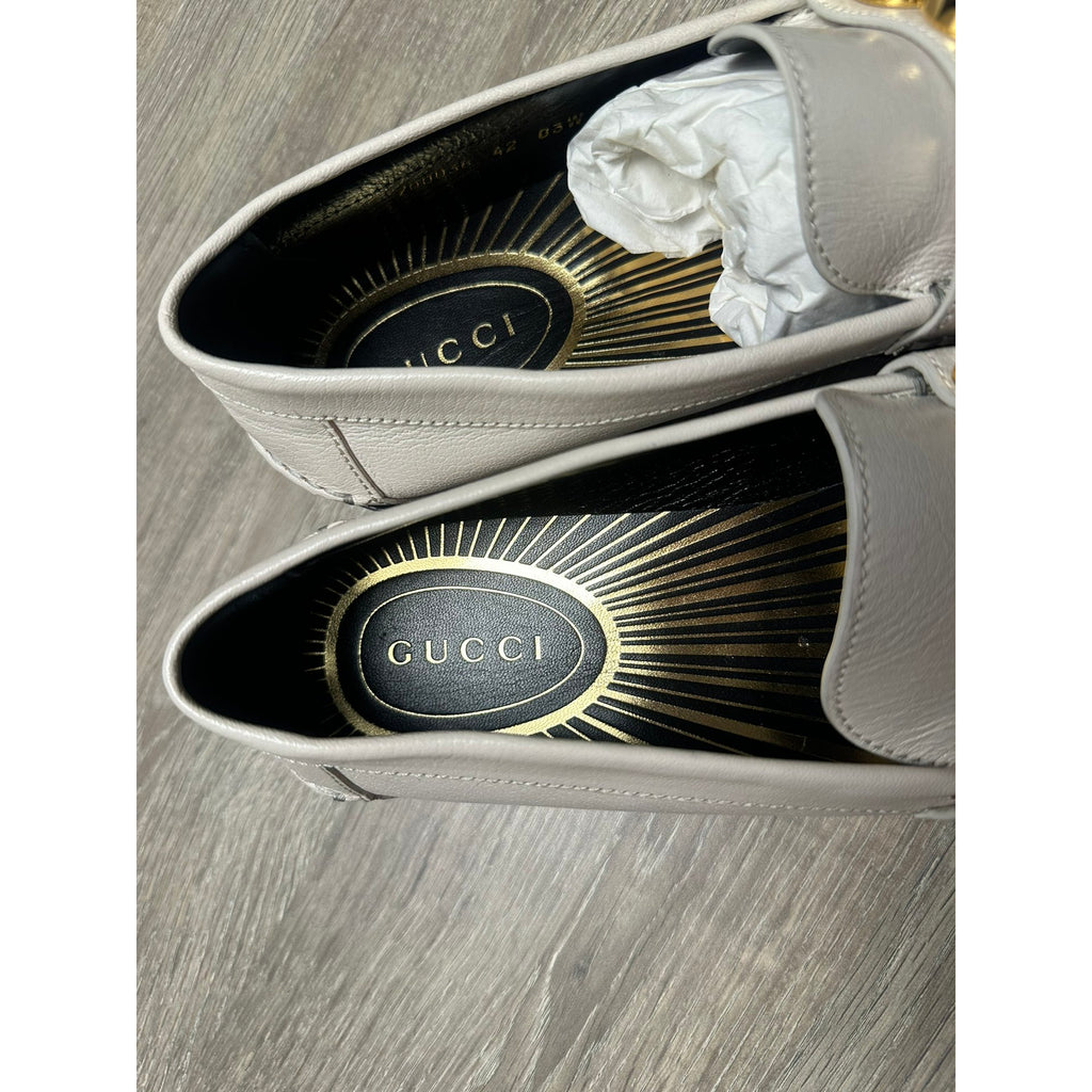 Gucci Mocassins en cuir Jordaan Blanc 8