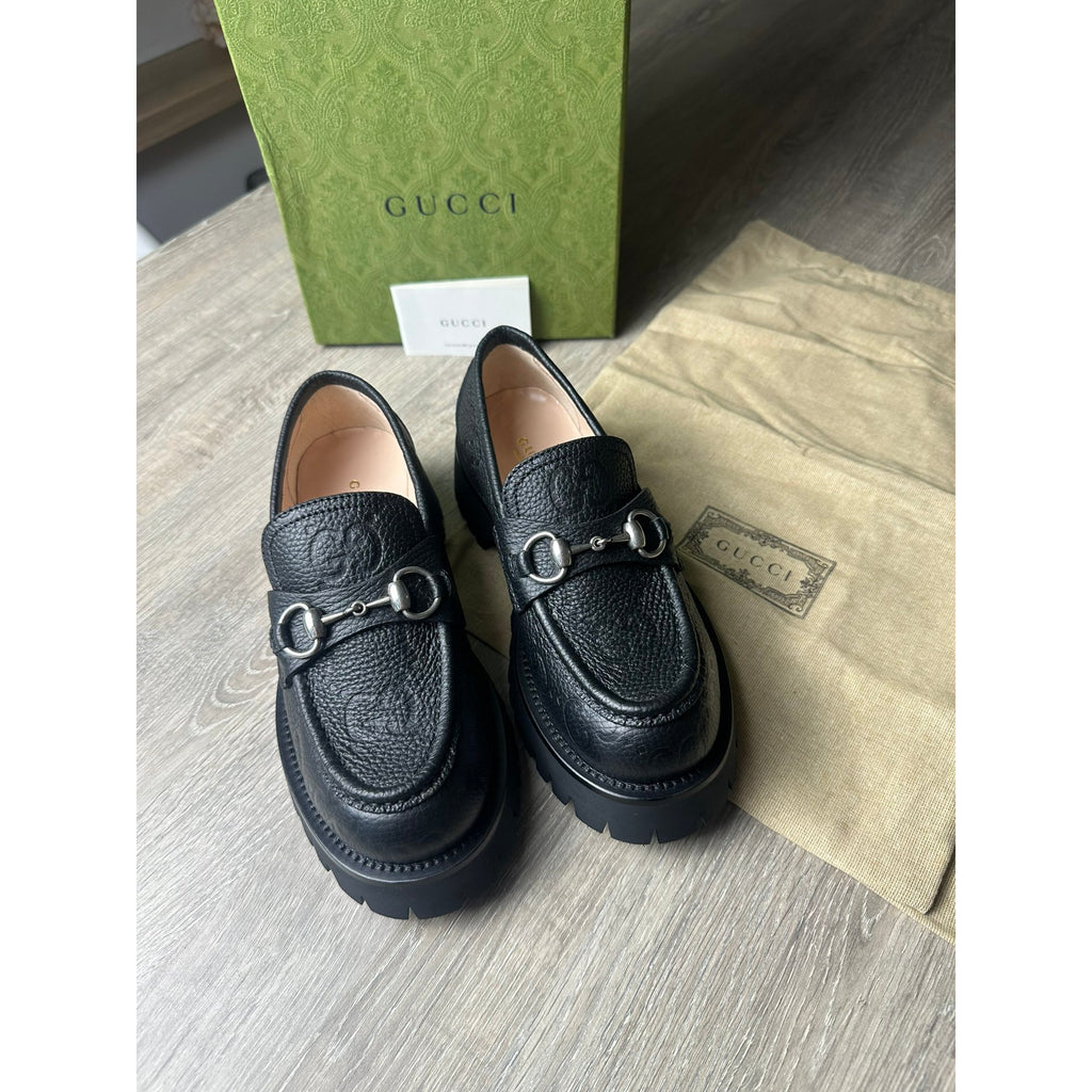 Gucci Mocassins en cuir Jordaan Noir 36.5