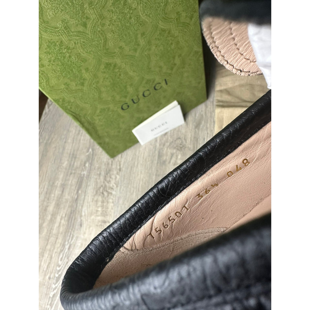 Gucci Mocassins en cuir Jordaan Noir 36.5