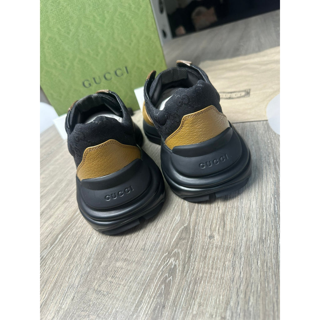 Gucci Baskets en cuir Rhyton Marron 9.5