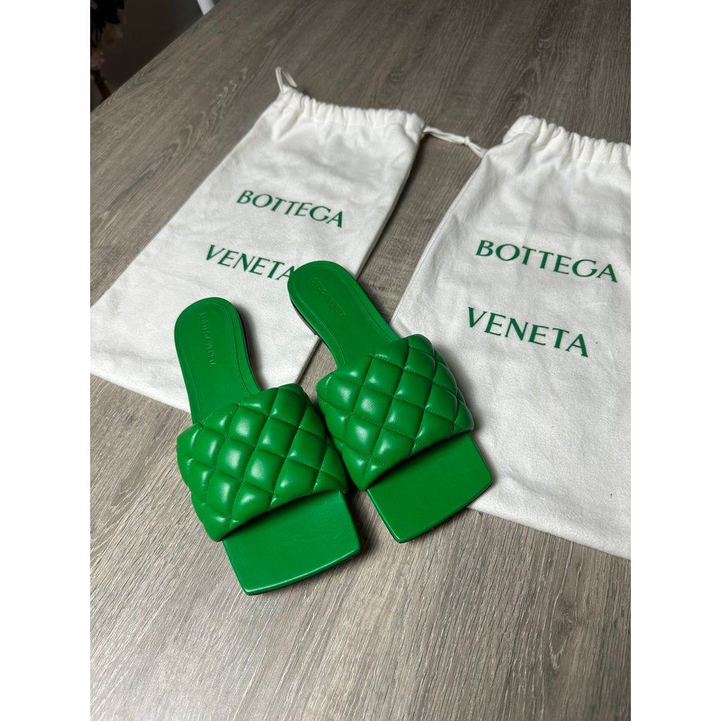Bottega Veneta Sandales en cuir Bloc Vert 37