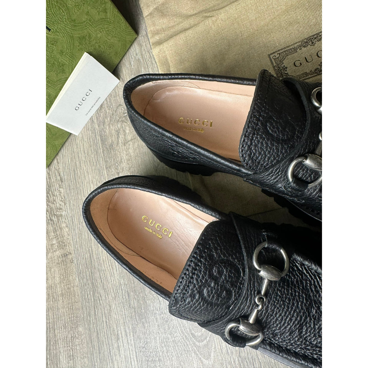 Gucci Mocassins en cuir Jordaan Noir 36.5