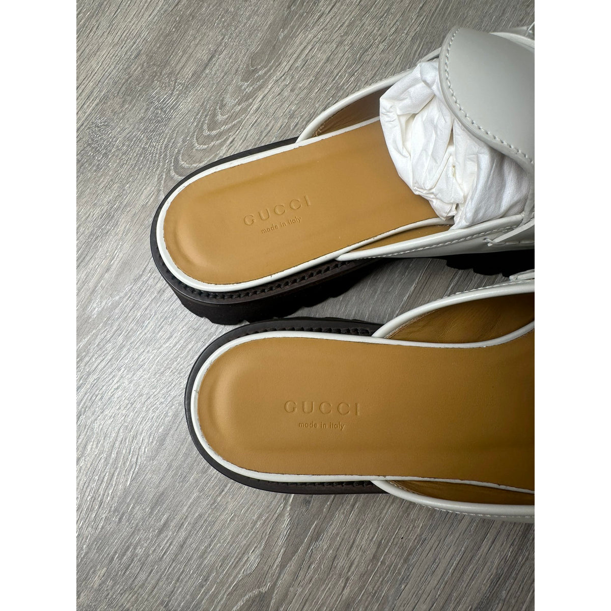 Gucci Mocassins en cuir Princetown Blanc 40.5