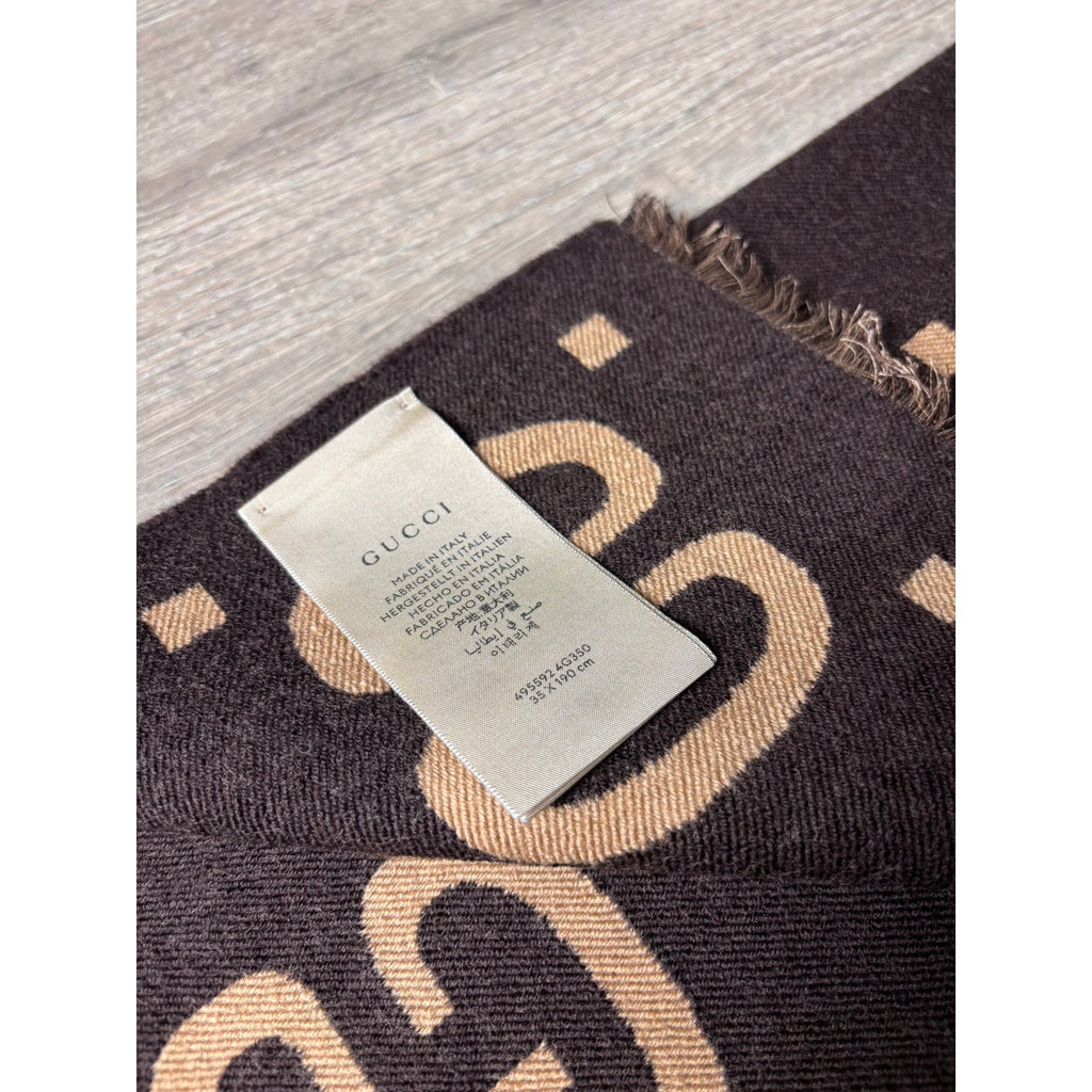 Gucci Echarpe en laine Marron