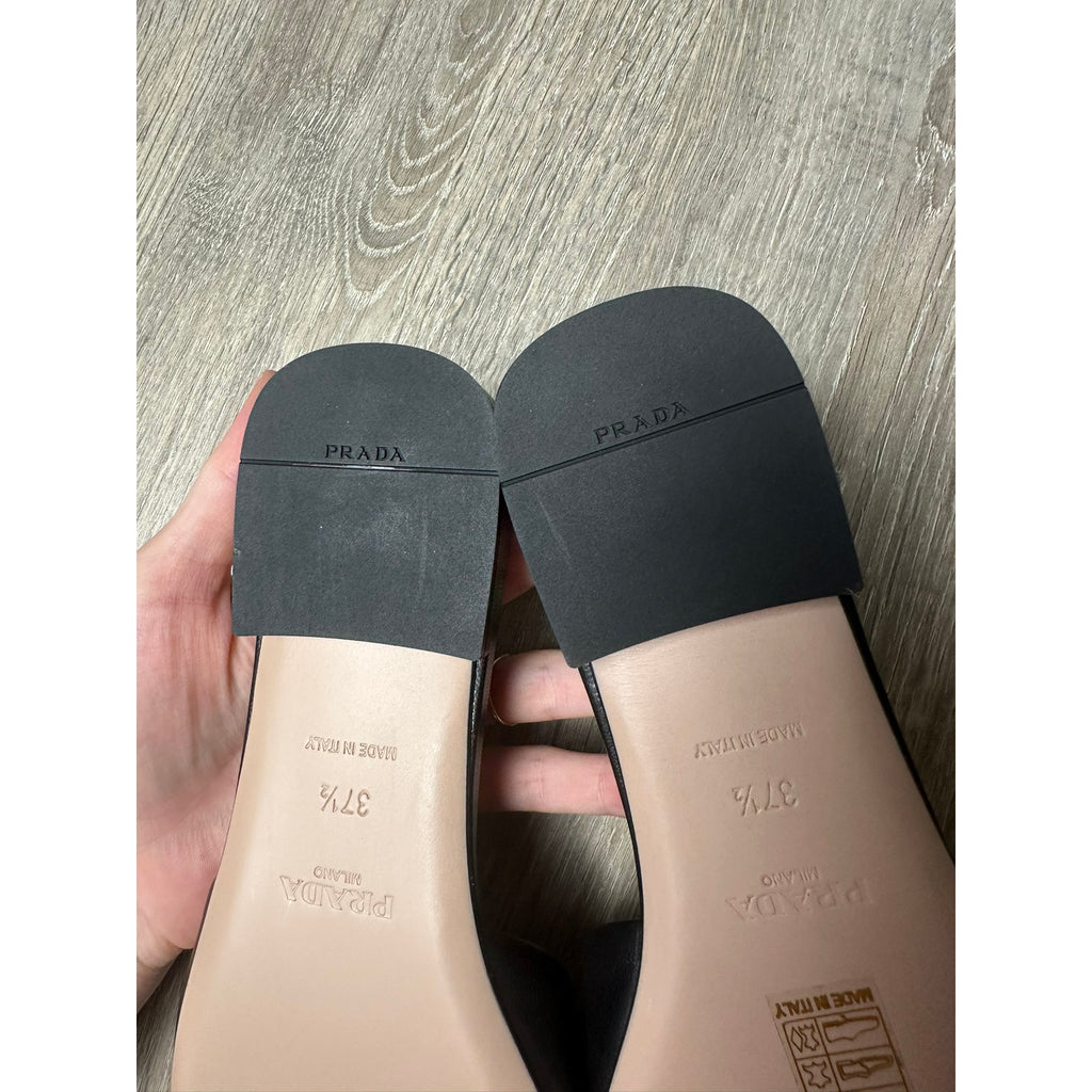 Prada Sandales en cuir Noir 37.5