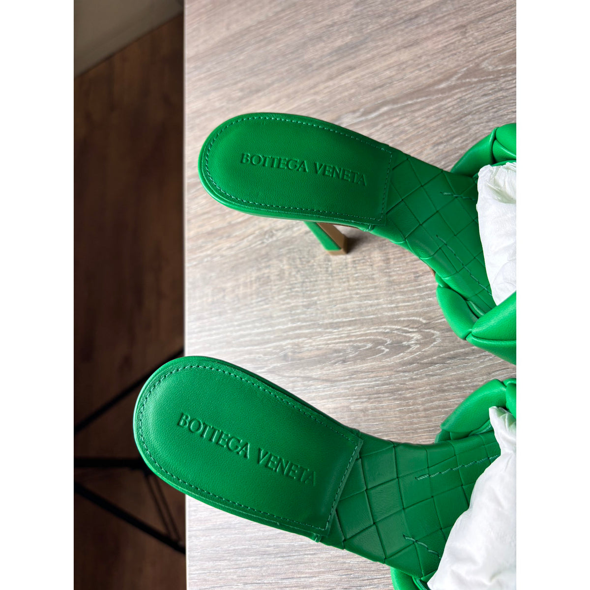 Bottega Veneta Sandales en cuir Lido Vert 37
