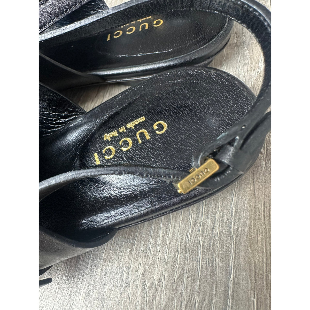 Gucci Sandales en cuir Marmont Noir 36