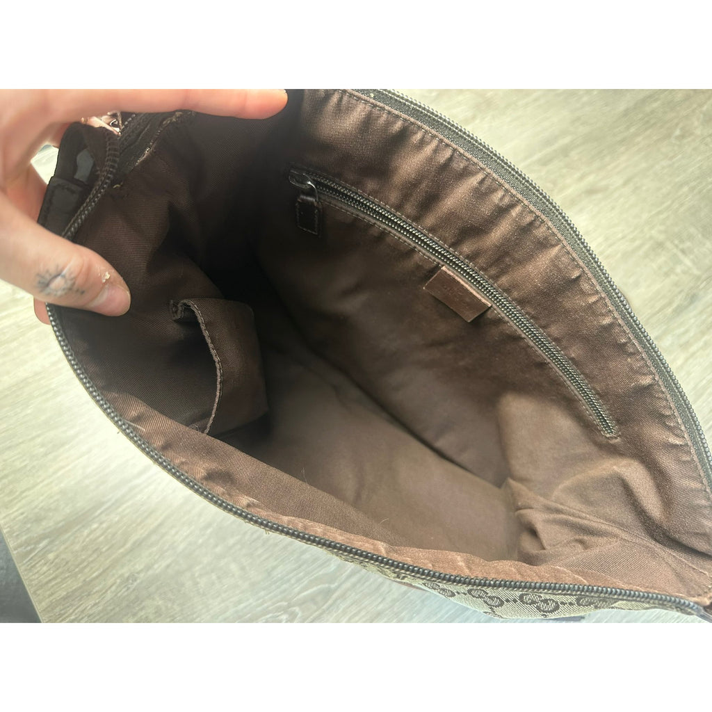 Gucci Sac bandoulière en toile Marron Largeur 28 cm, Hauteur 24 cm, Profondeur 3 cm
