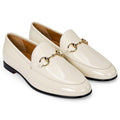 Gucci Mocassins en cuir verni Jordaan Blanc 37