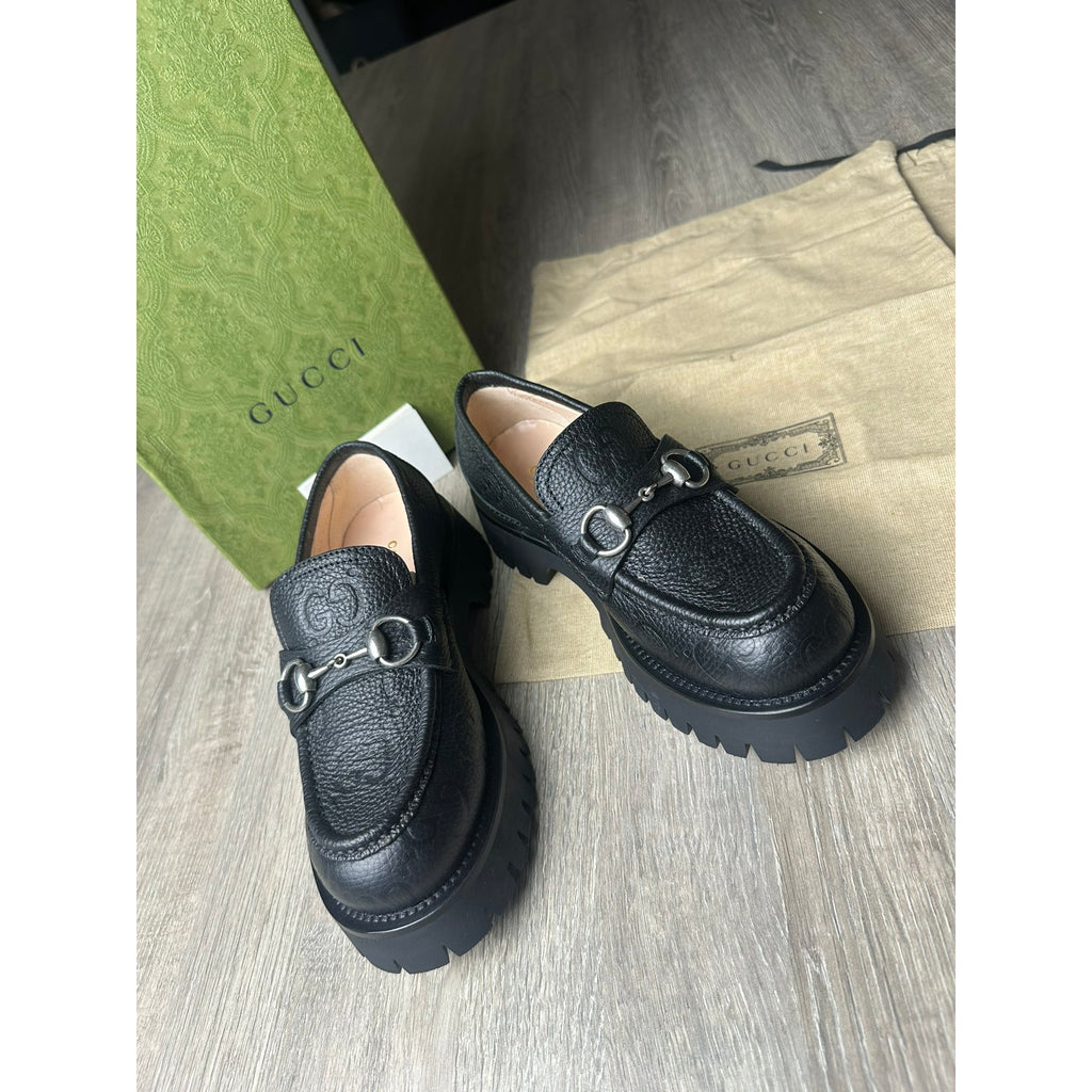 Gucci Mocassins en cuir Jordaan Noir 36.5