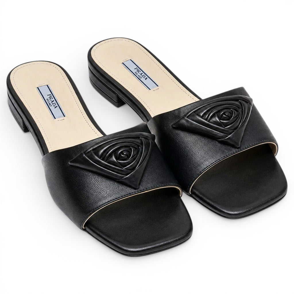 Prada Sandales en cuir Noir 37.5