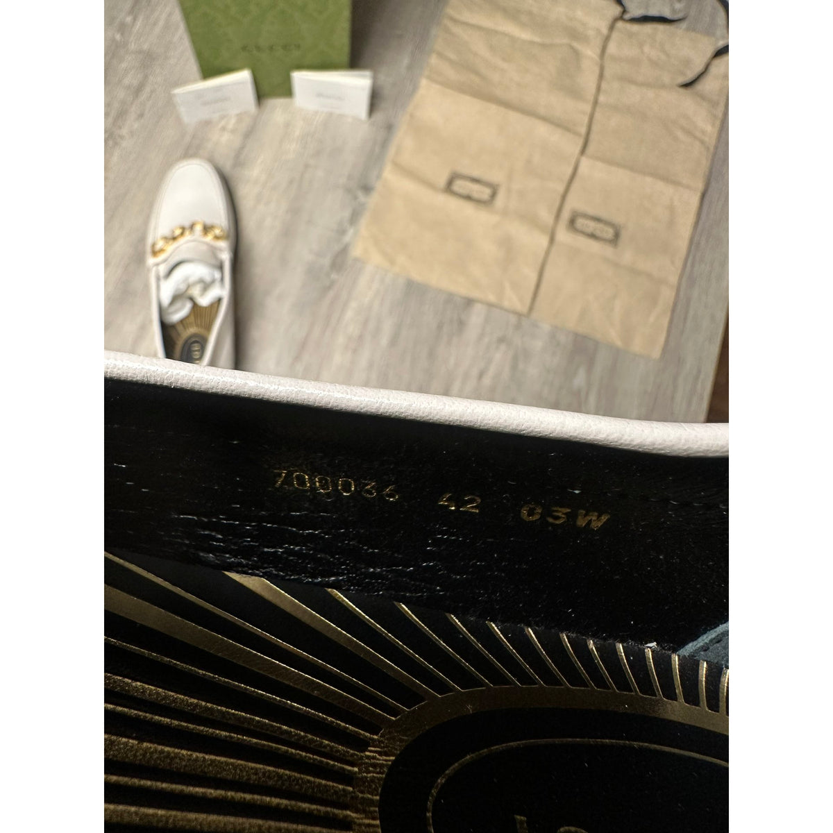 Gucci Mocassins en cuir Jordaan Blanc 8