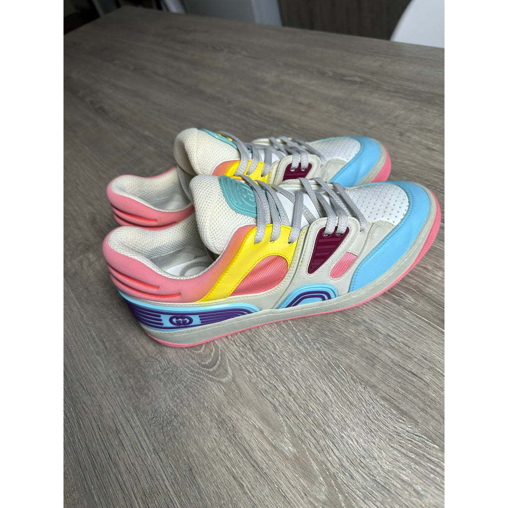 Gucci Baskets en cuir Screener Bleu 39.5
