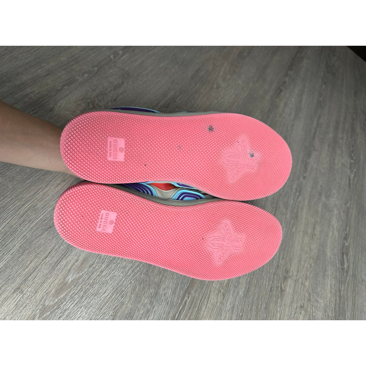 Gucci Baskets en cuir Screener Bleu 39.5