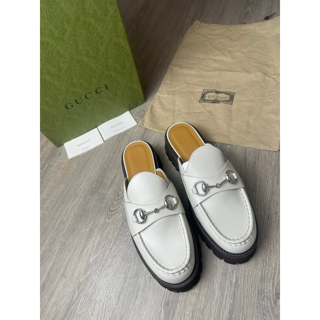 Gucci Mocassins en cuir Princetown Blanc 40.5