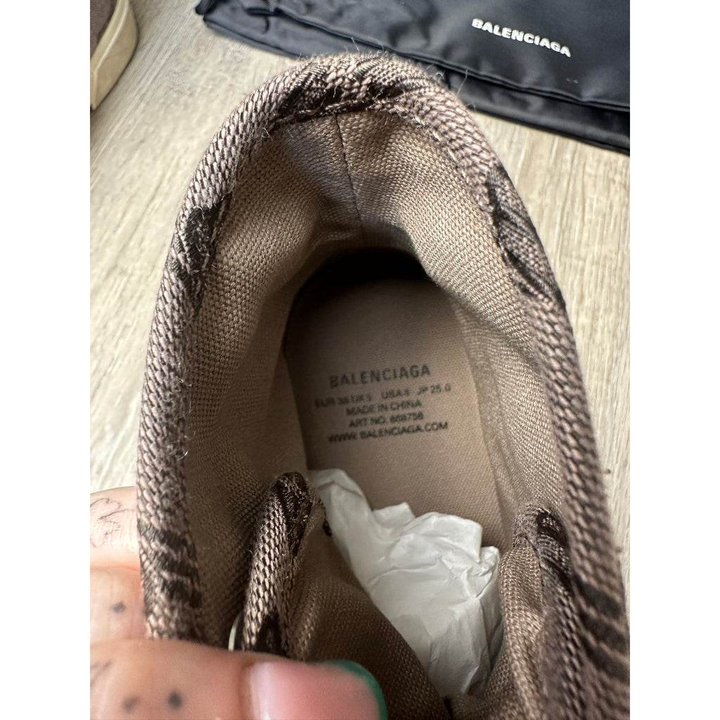 Balenciaga Baskets en toile Marron 38
