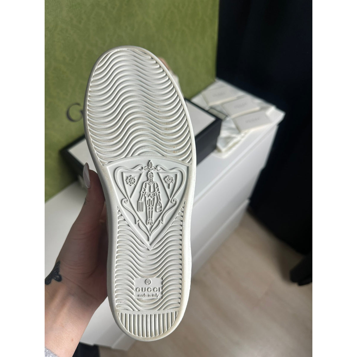 Gucci Baskets en cuir Ace Blanc 36.5