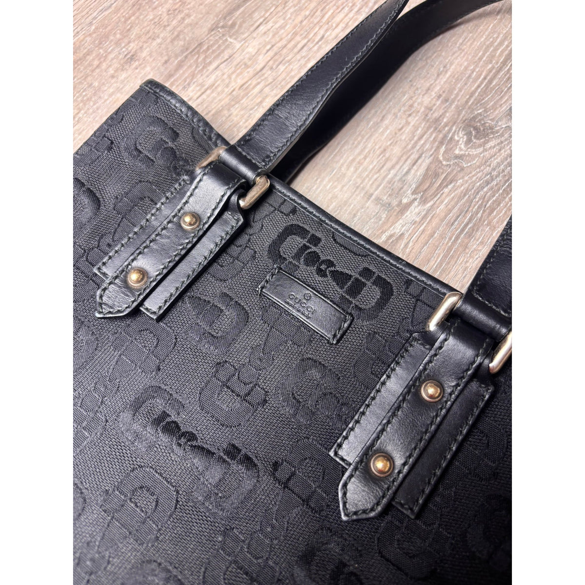 Gucci Sac à main en toile Noir Largeur 18 cm, Hauteur 24 cm, Profondeur 12 cm