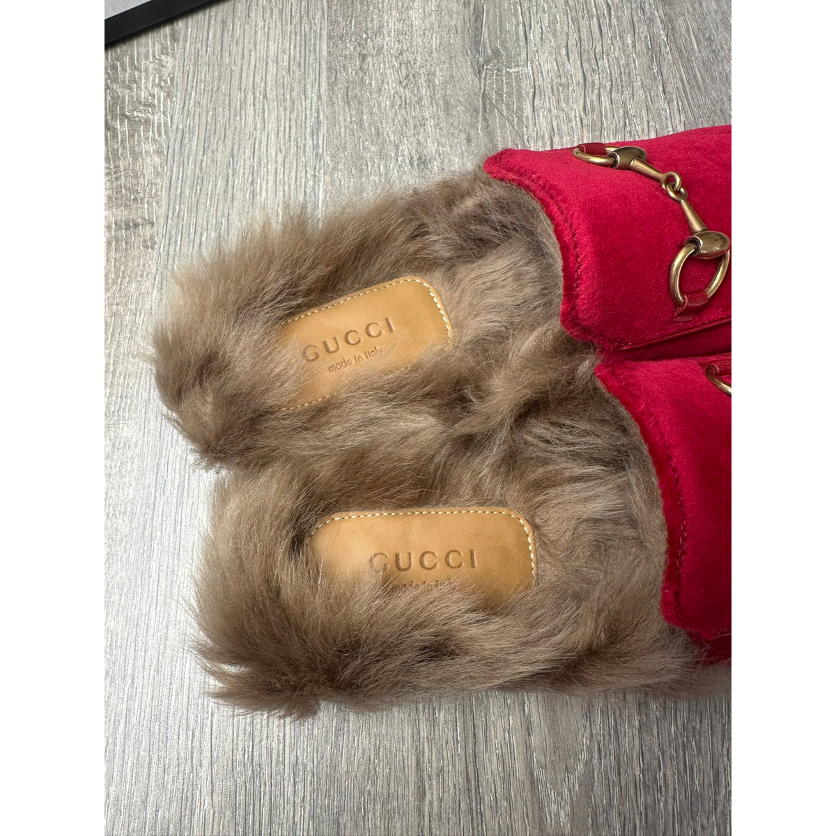 Gucci Mocassins en velours Princetown Rouge 36