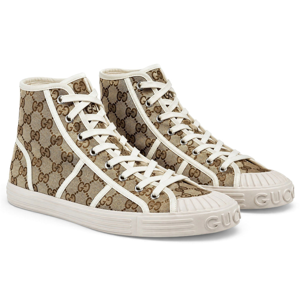 Gucci Baskets montantes en toile Marron 7.5