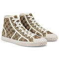 Gucci Baskets montantes en toile Marron 7.5