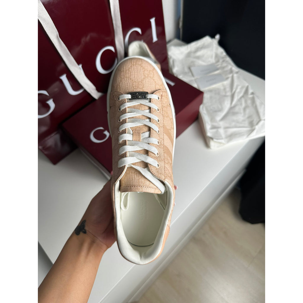 Gucci Baskets en cuir Ace Rose 39