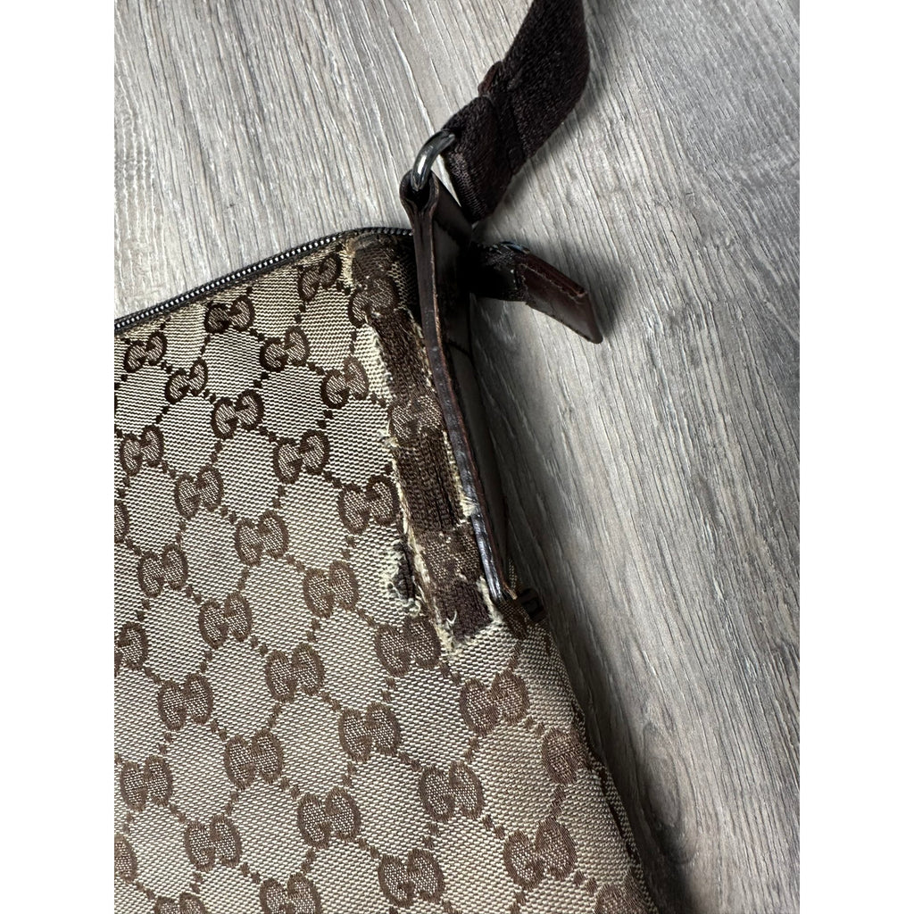 Gucci Sac bandoulière en toile Marron Largeur 28 cm, Hauteur 24 cm, Profondeur 3 cm