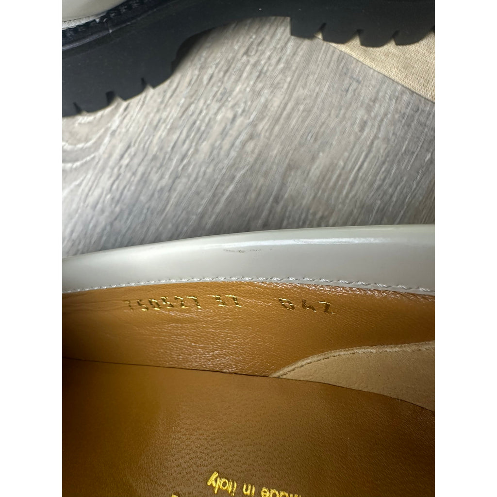 Gucci Mocassins en cuir Jordaan Blanc 37