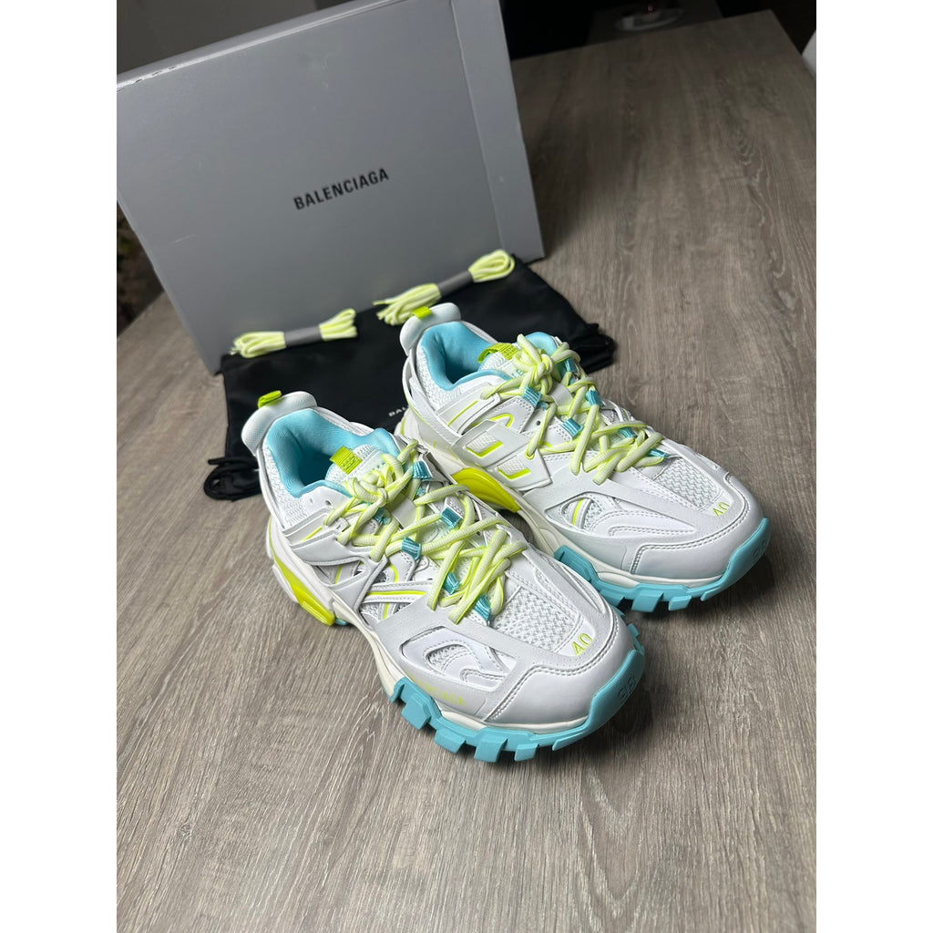 Balenciaga Baskets en cuir Track Blanc 40