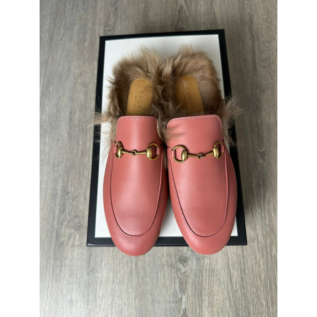 Gucci Mocassins en cuir Princetown Rose 36