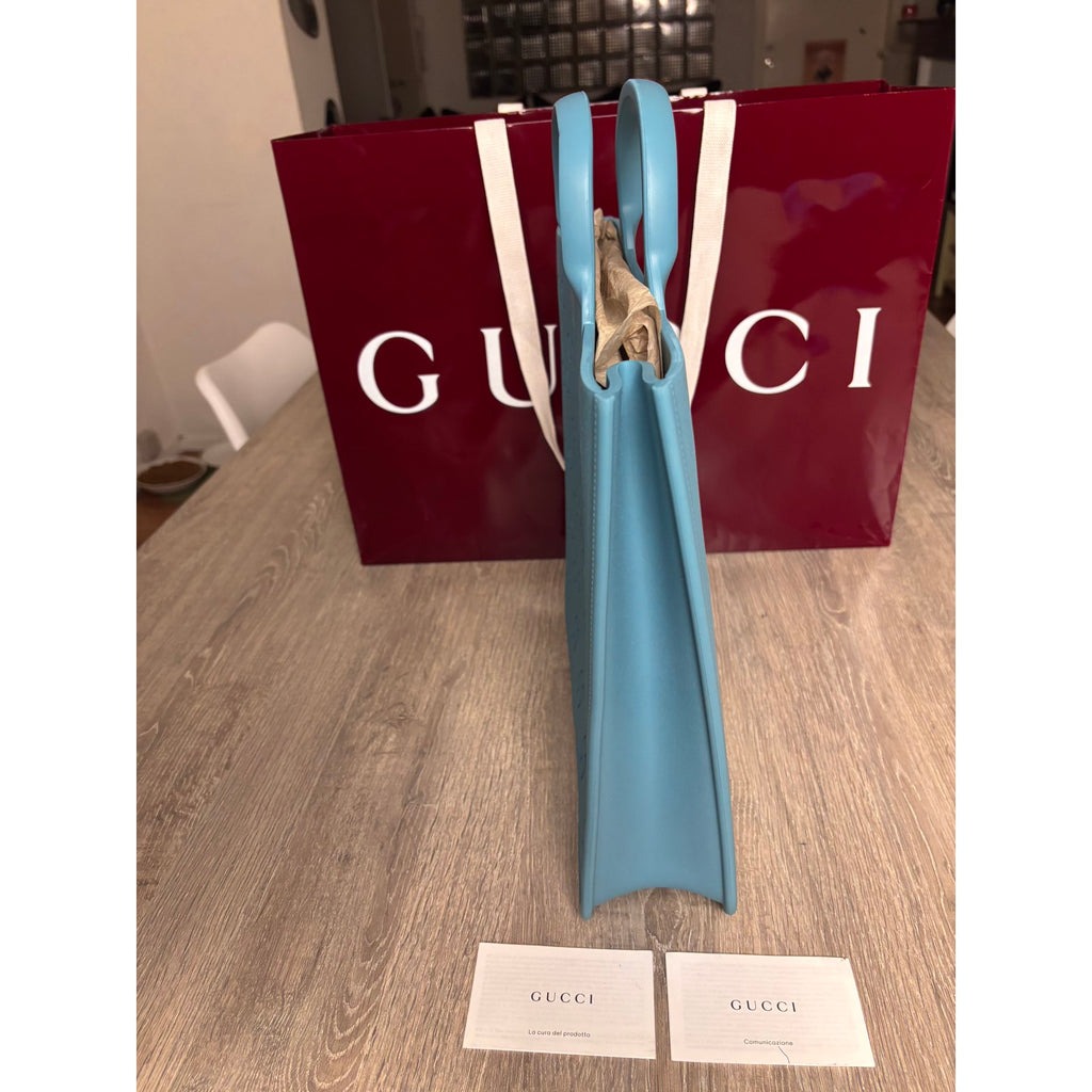 Gucci Cabas Bleu Largeur 33 cm, Hauteur 32 cm, Profondeur 8 cm