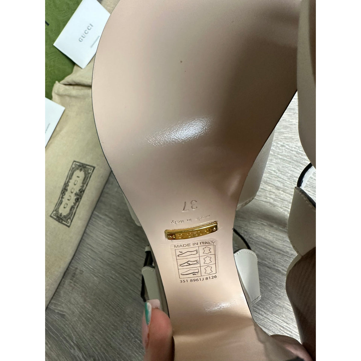 Gucci Escarpins en cuir Blanc 37