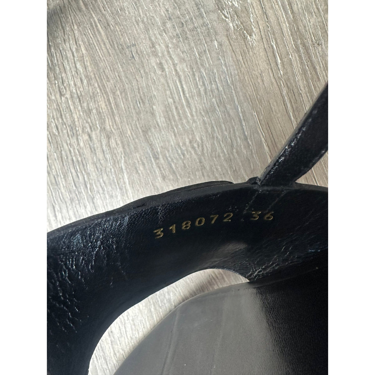Gucci Sandales en cuir Marmont Noir 36