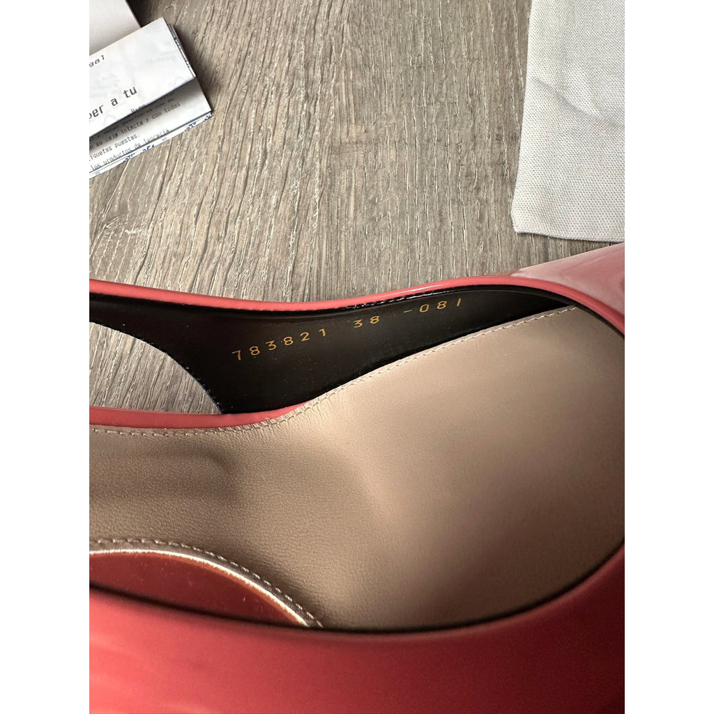 Gucci Escarpins en cuir verni Gucci Signoria Rose 38