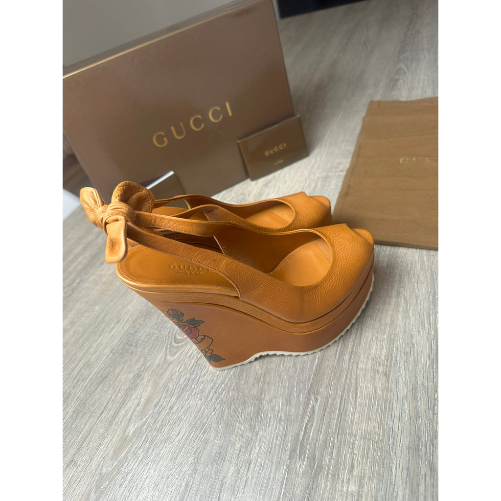 Gucci Escarpins en cuir Marron 37.5