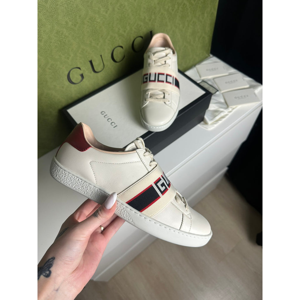Gucci Baskets en cuir Ace Blanc 36.5