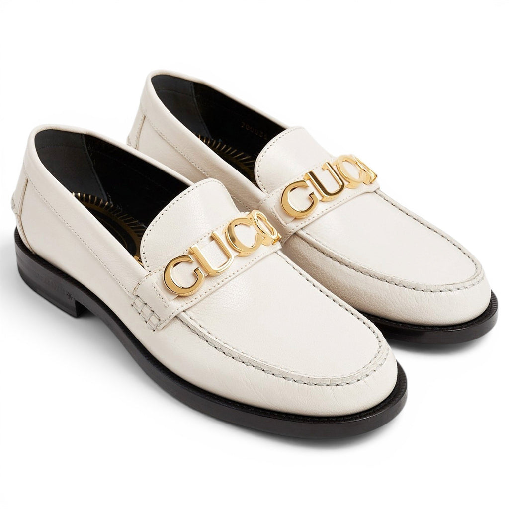 Gucci Mocassins en cuir Jordaan Blanc 8