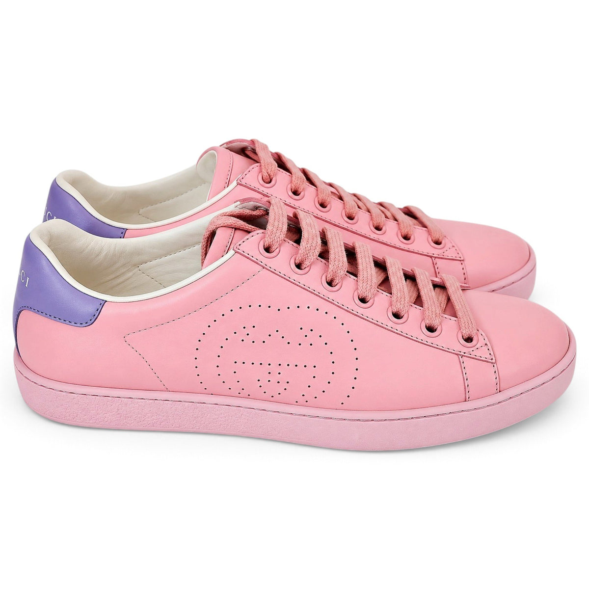 Gucci Baskets en cuir Rose 35.5